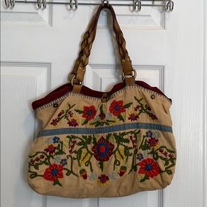 Lucky Brand floral embroidered bag unique